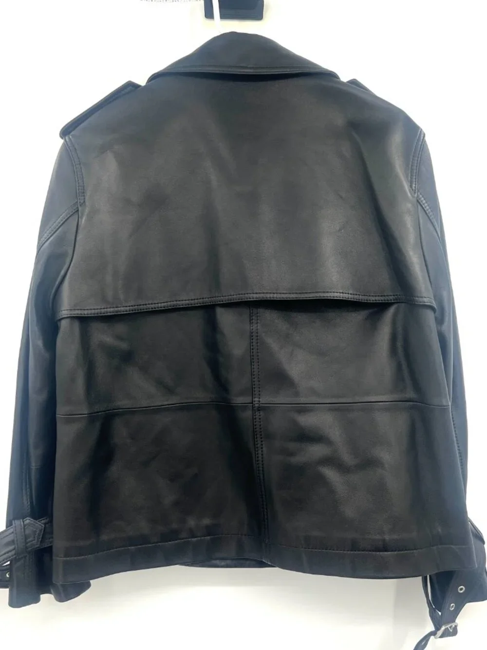 Coach Mini Leather Trench 100% Lambskin Leather Black Women's Medium - Picture 6 of 6